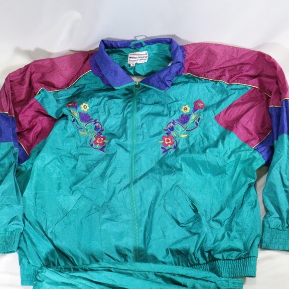 Vintage WESTBOUND II Floral Color Block Tracksuit - Picture 2 of 8